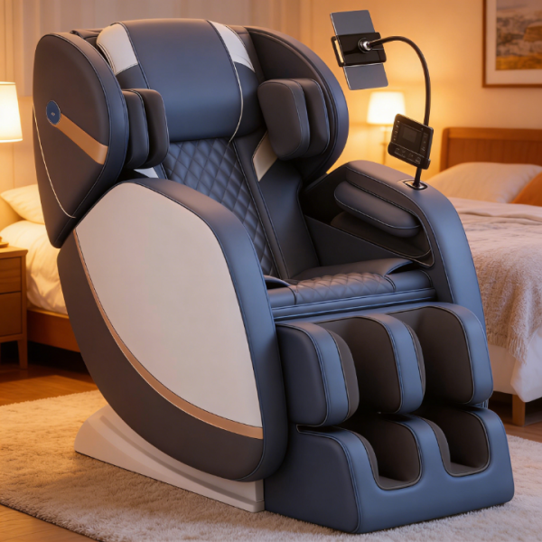 F FURNIMAT Family-Sized Massage Chair with Adjustable Modes & Easy Operation